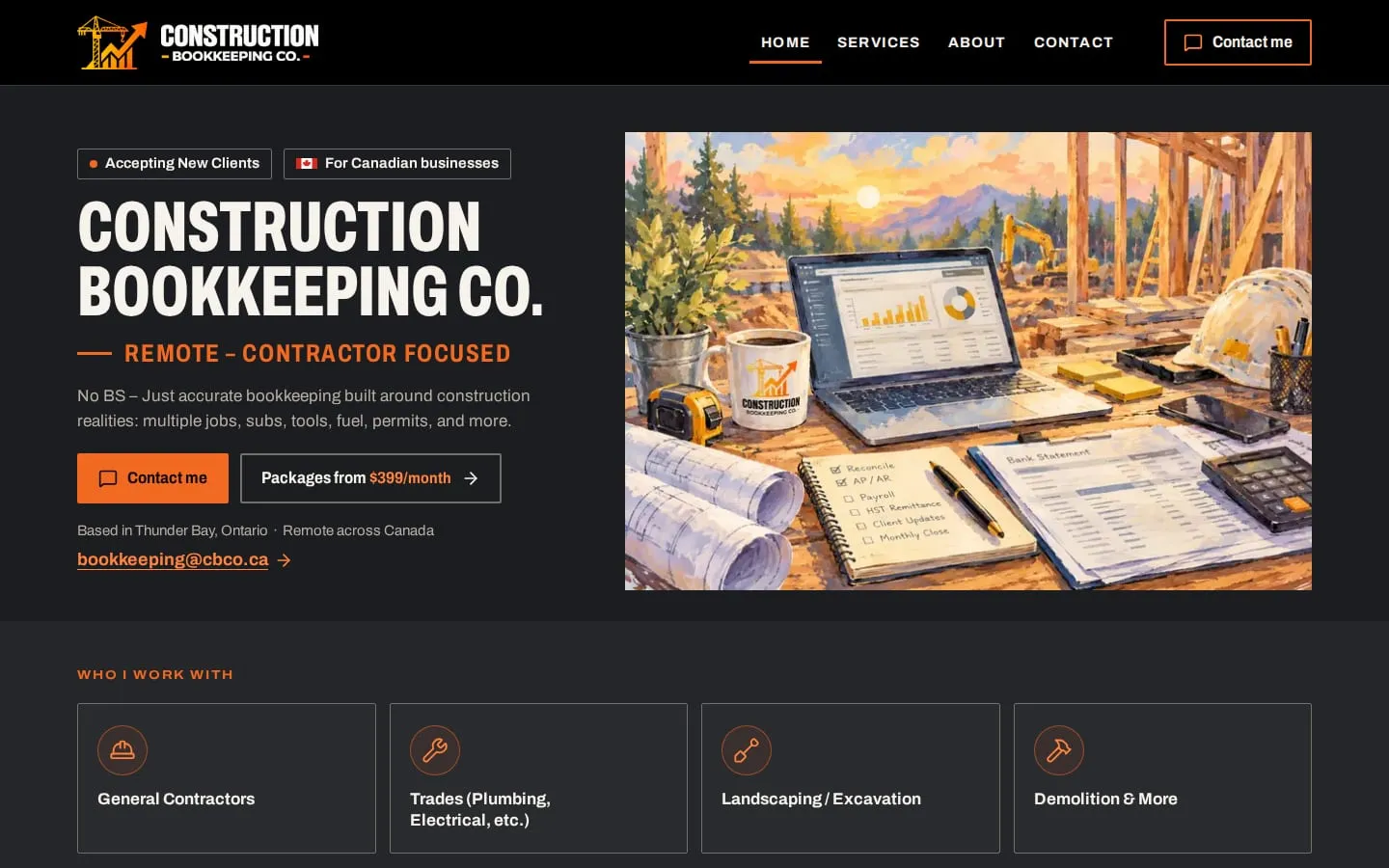 The Construction Bookkeeping Co. home page